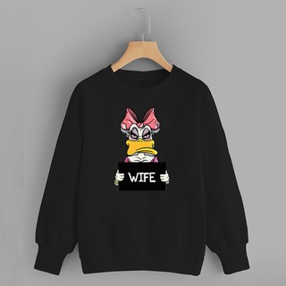 Áo Sweater - áo nỉ da cá cao cấp in hình Vịt Donald  [Wife]