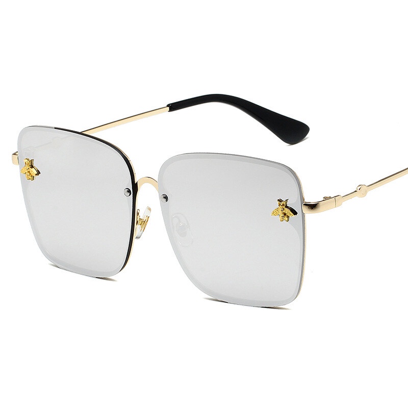 Kính Mát Gọng Vuông Kim Loại Phong Cách Âu Mỹ