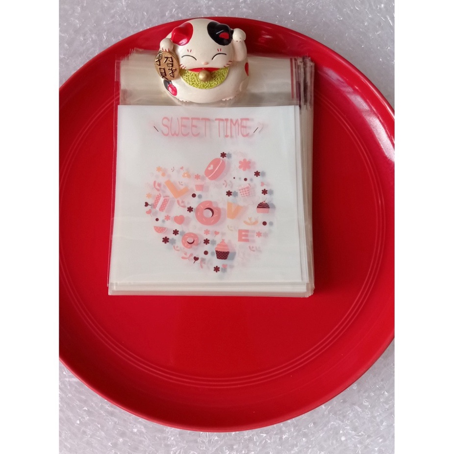 Set 50 Bộ túi kèm Khay bánh trung thu/cookies/nougat/túi đựng kẹo mứt ...