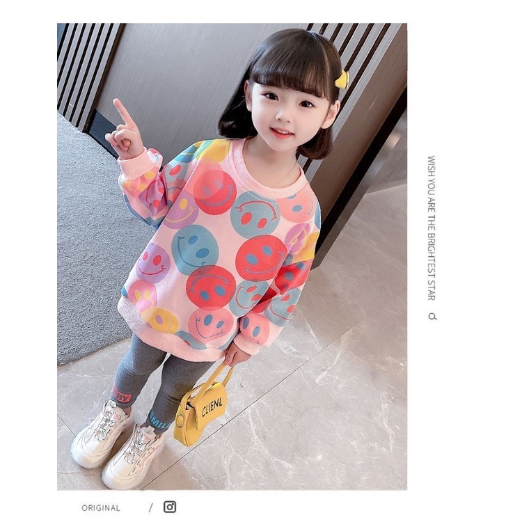 Áo sweater AMILA thời trang xuân thu phong cách phương Tây cho bé gái