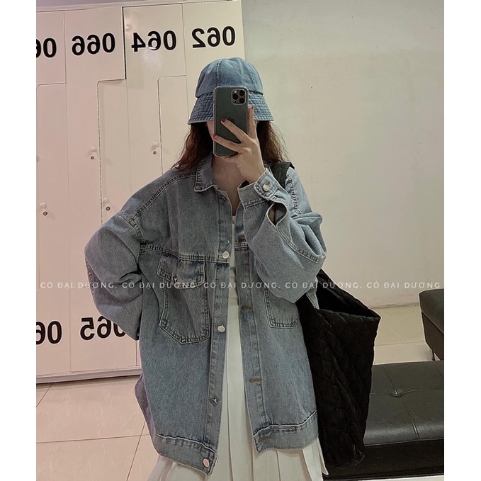 Áo khoác bò in chữ 6683