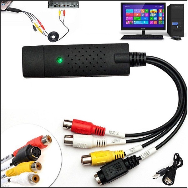 Dây cáp Easycap USB 2.0 Ghi chương trình TV-VCD-DVD-Camera