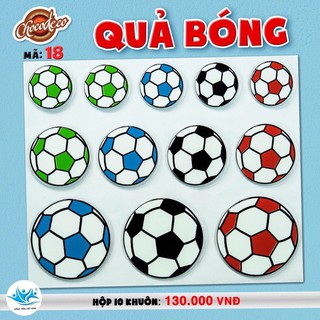 khuôn đổ sôcla hình quả Bóng khuôn 12 quả bóng
