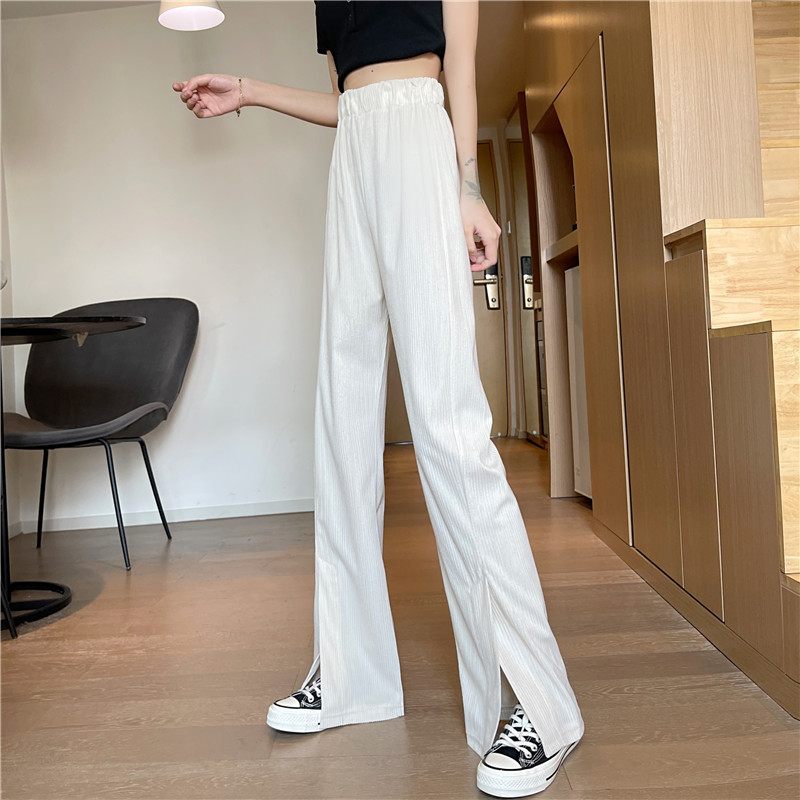 Women Pants High Waist Casual Fashion High Quality Split Design Loose