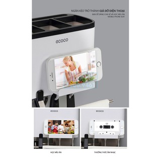 KỆ DỤNG CỤ NHÀ BẾP CÓ MÓC TREO KHĂN ECOCO 9269