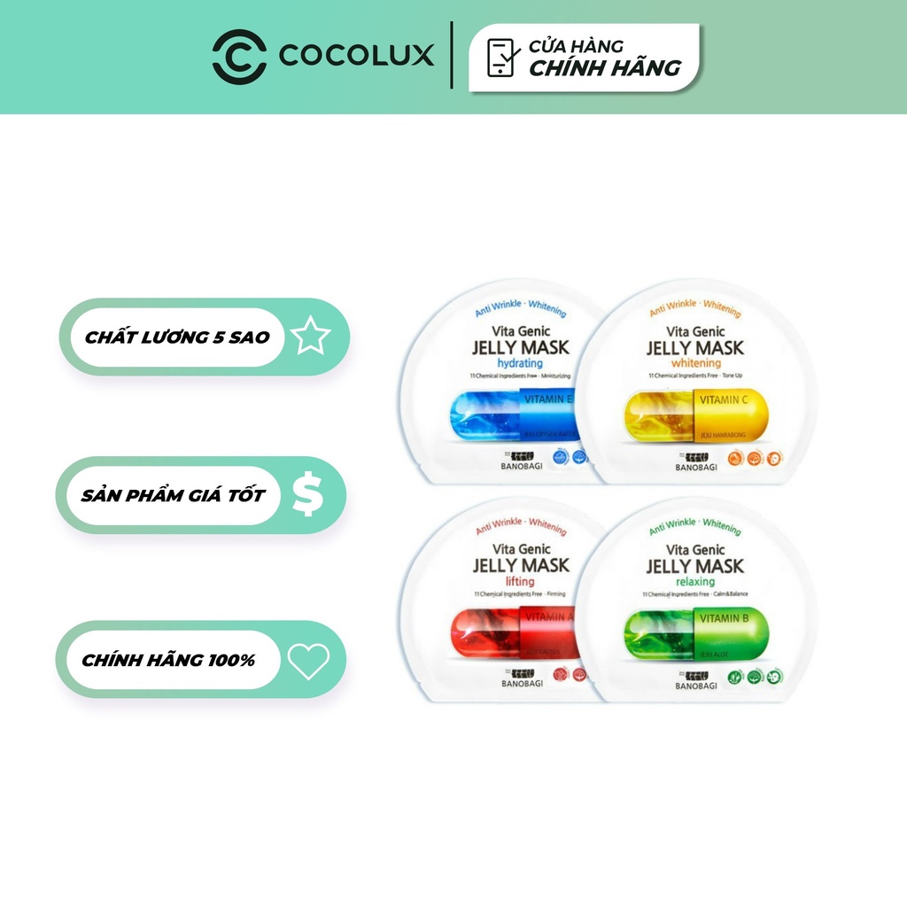 [COCOLUX] (1 miếng) Mặt Nạ BANOBAGI Vita Genic Lifting 30g
