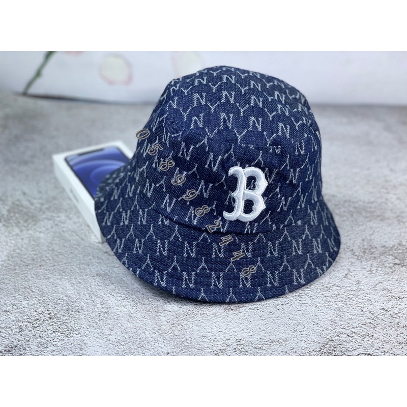 Mũ bucket tai bèo Jeans in hoa văn chữ B cực đẹp dày dặn nam nữ