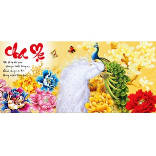 tranh thêu chữ thập Cha mẹ - LV3053