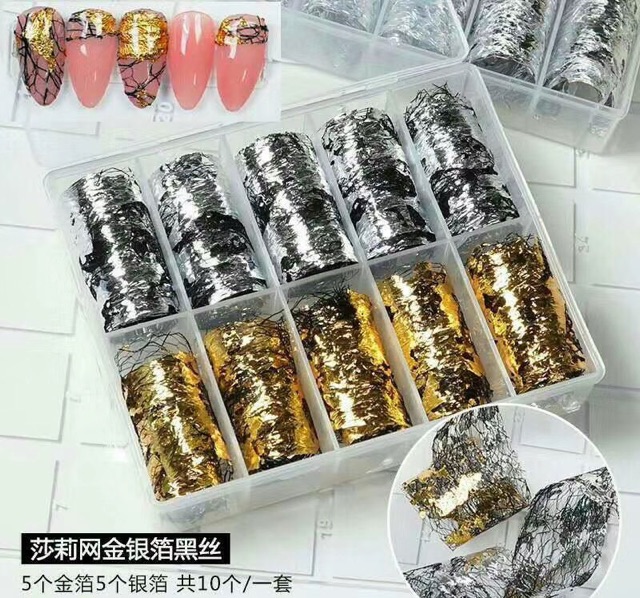 Foil trang trí móng tay chân nhiều mẫu đẹp