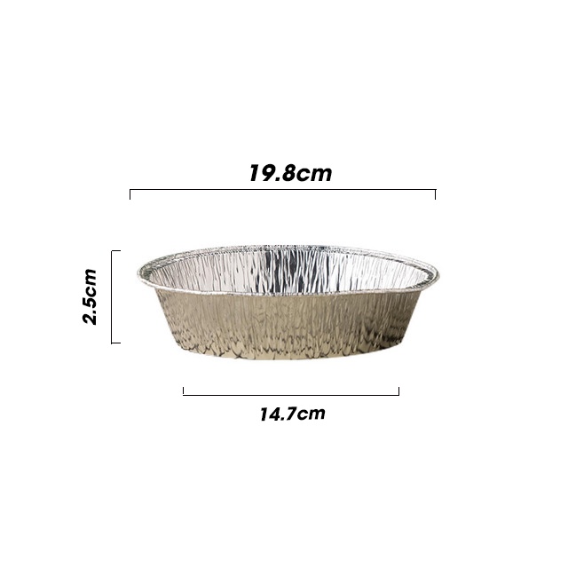 Set 50 khay nhôm lót nồi Size To sâu lòng chịu nhiệt tốt - Đĩa nhôm nồi chiên không dầu chống dính Br01536