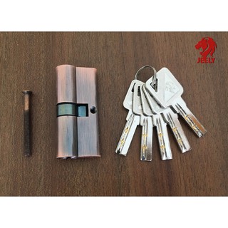Lõi ruột khoá 2 bên chìa màu nâu đồng - vỏ hợp kim lõi thau JEELY 7F -