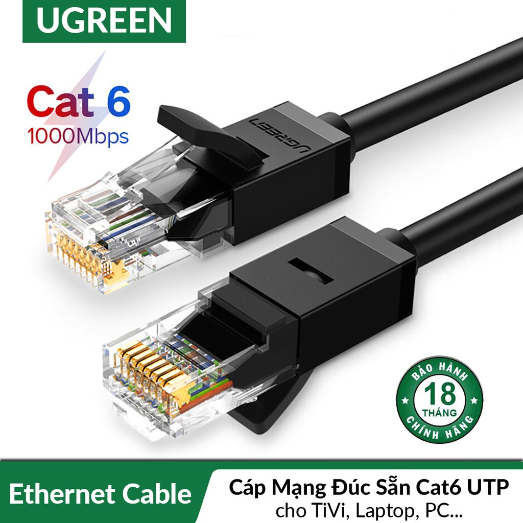 Cáp Mạng Đúc Sẵn Cat6 UTP 1000Mbps Cao Cấp UGREEN NW102