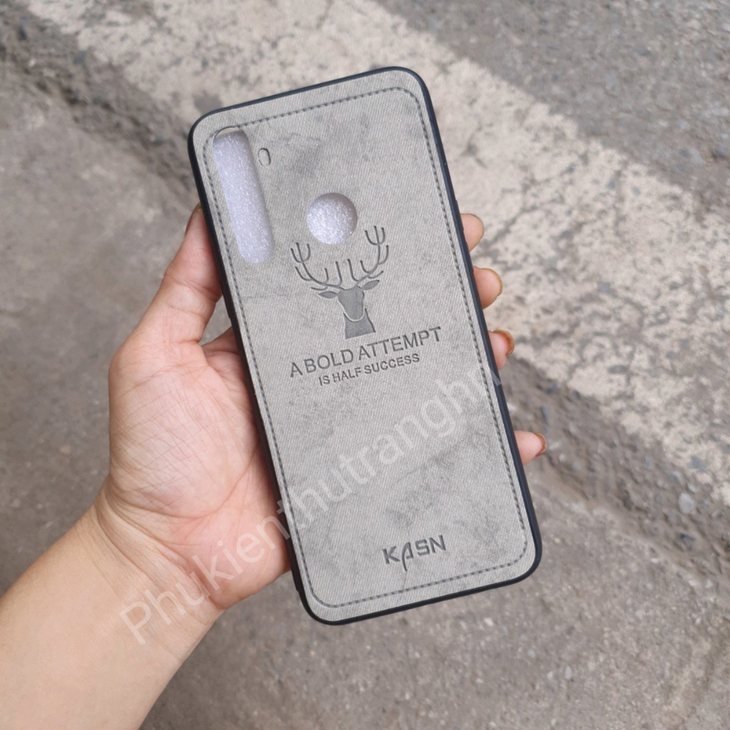 Ốp giả da hươu REALME 5 - 3 màu đen/ xám/ nâu