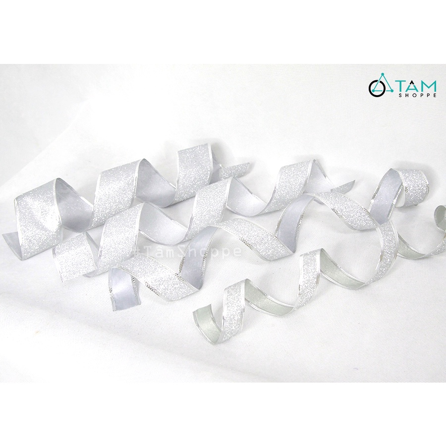 Ruy băng kim tuyến viền kẽm nhiều màu nhiều cỡ  RB-07 TAN
