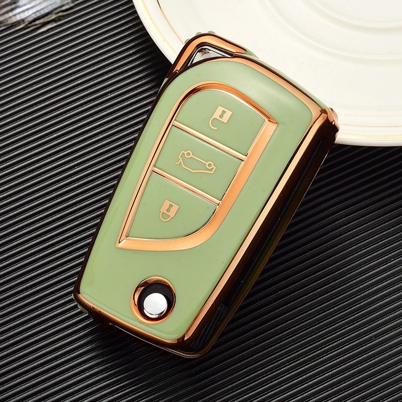 Mới Ốp Chìa Khóa Điều Khiển Từ Xa Cho Toyota Corolla Camry CHR C-HR RAV4 Prius Altis Land Cruiser Prado