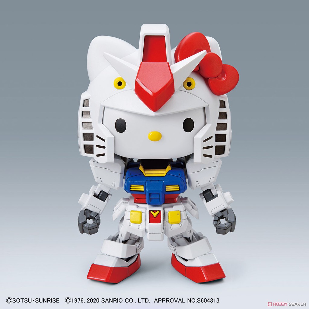 Bandai Mô Hình Gundam SD HELLO KITTY RX-78-2 EX Standard Đồ Chơi Lắp Ráp Anime Nhật