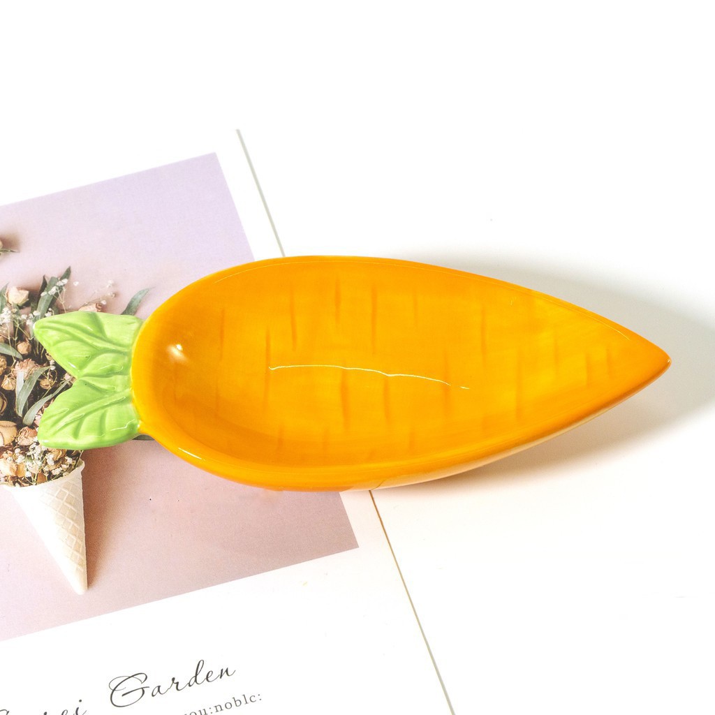 Bát Ăn Dặm Cho Bé , Đĩa Ăn Dặm Gốm Sứ Kiểu Nhật Cà Rốt