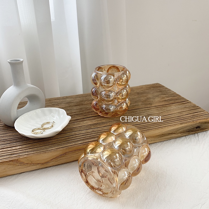 Cốc thủy tinh pha lê cắm cọ trang điểm sang trọng