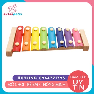 Đồ chơi nhạc cụ đàn gõ 8 thanh bằng gỗ - bộ đàn phiến gõ 8 phím bằng gỗ cho bé làm quen với âm thanh