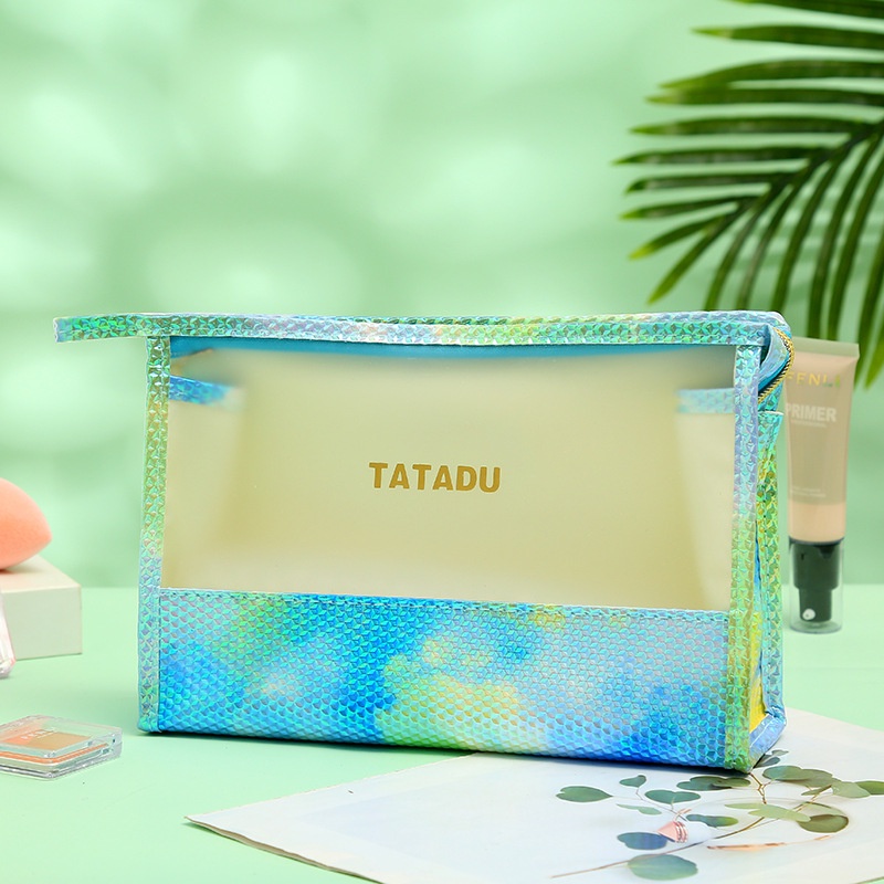 Túi Đựng Mỹ Phẩm mini Bằng Da pu Màu gradient Xinh Xắn