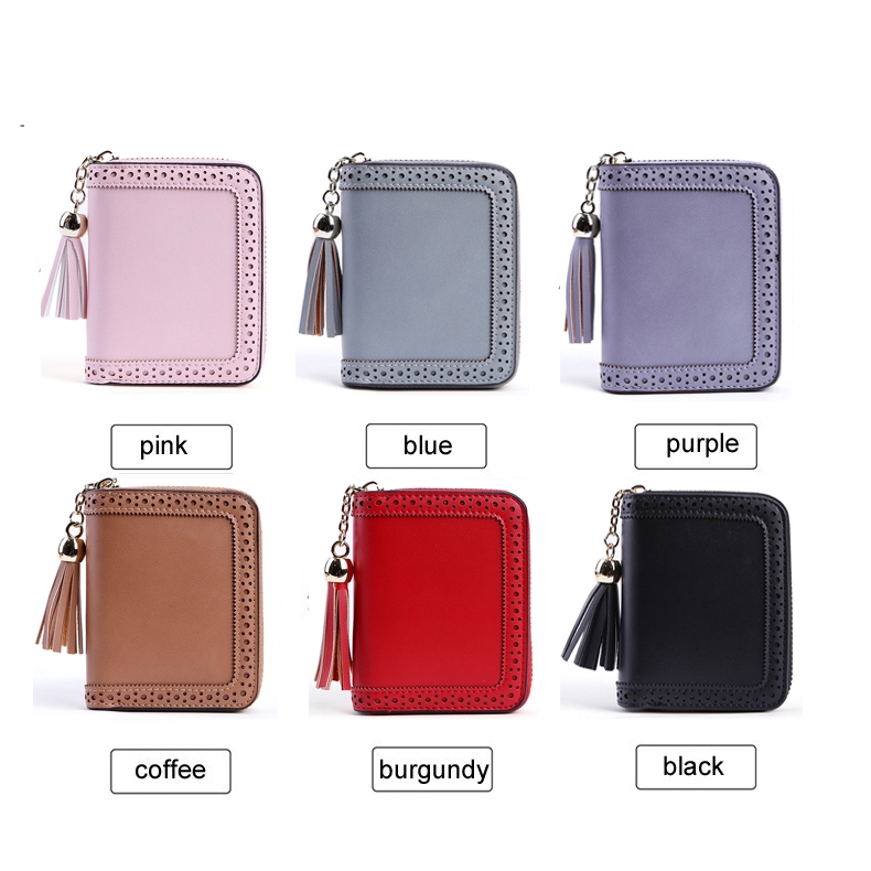 READY STOCK ✨ Cute Tassel Women Credit Card Holders Purse 20 Card Slots