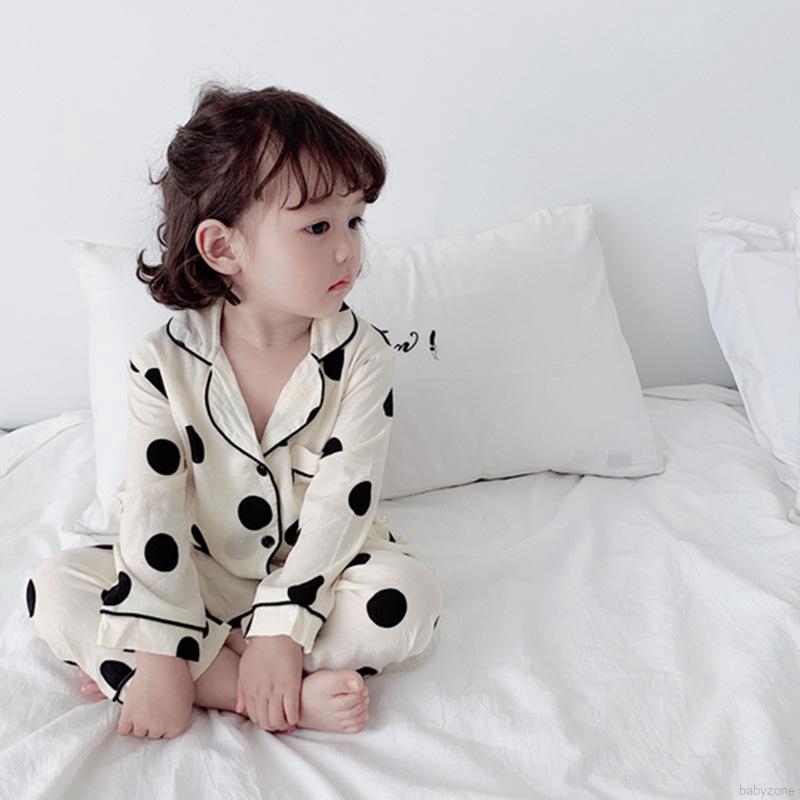 Bộ quần áo ngủ tay dài họa tiết động vật hoạt hình + quần dài cho bé