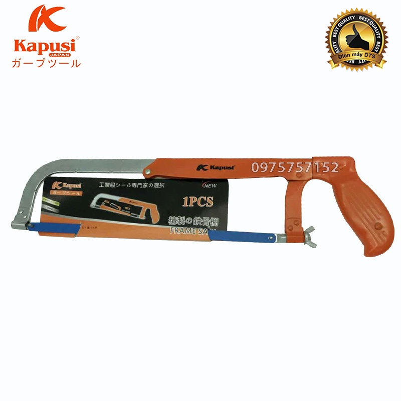 Cưa sắt kim loại cầm tay hãng Kapusi Japan 300mm khung cưa thép hợp kim chống gỉ sét va đập thao tác nhanh hiệu quả cao