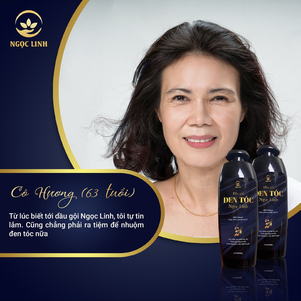Dầu Gội Đen Tóc Ngọc Linh - Việt Organic