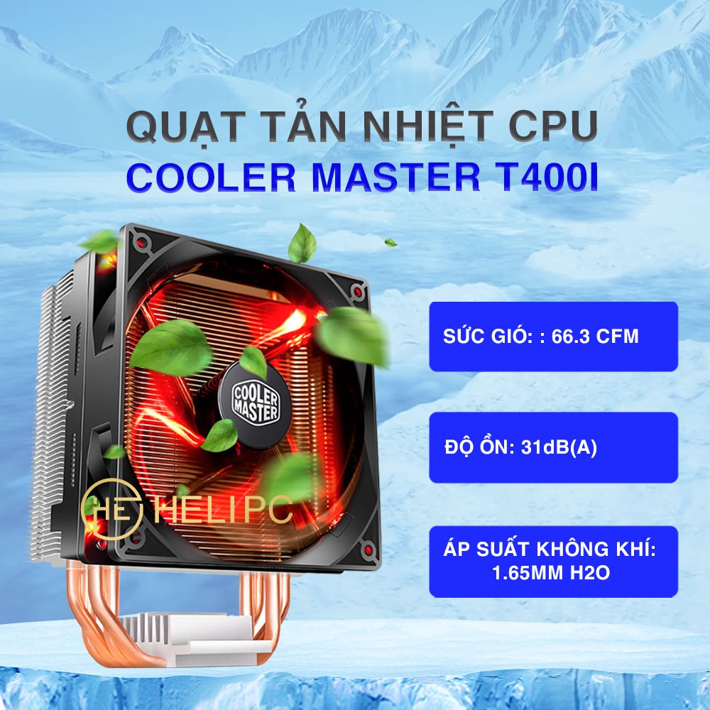 Quạt tản nhiệt CPU T400i chính hãng Cooler Master - Quạt fan CPU CoolerMaster