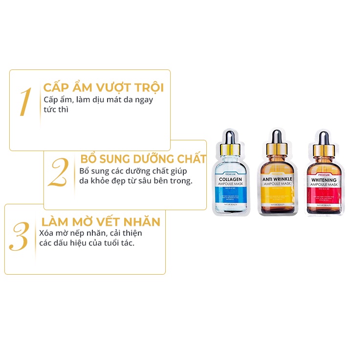 Mặt Nạ Tinh Chất Tế Bào Gốc Nature Beauty Ampoule Mask Hàn Quốc LUVELA MN40