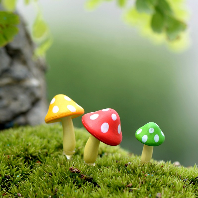 3 mô hình cây nấm nhỏ xinh trang trí sân vườn