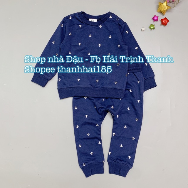 Set bộ nỉ da cá hoạ tiết mỏ neo