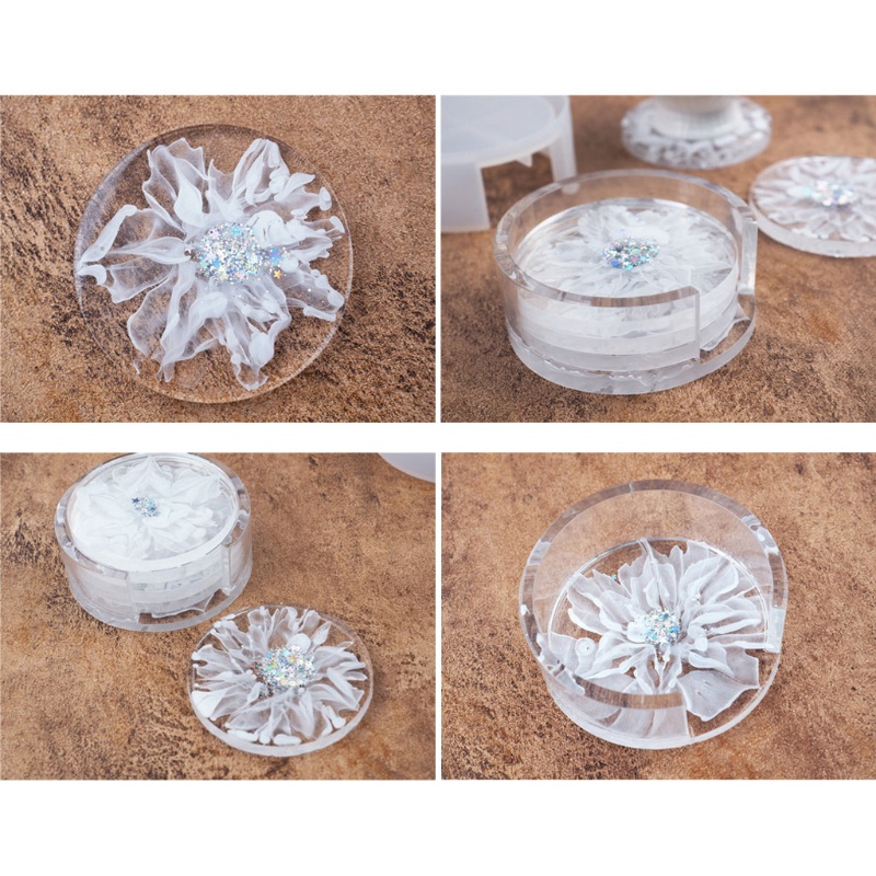 Khuôn Silicone Làm Khay Trà Hình Tròn Diy