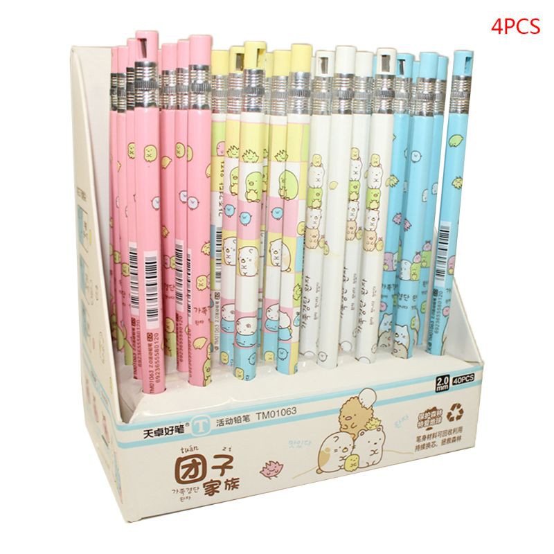 4 Chiếc Bút Chì Bấm 2.0mm Màu Ngẫu Nhiên