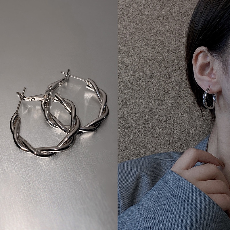 Đôi Khuyên Tai Nữ Đính Đá Lấp Lánh Thời Trang