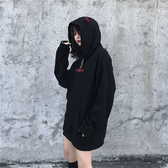 Áo hoodie sừng ác ma [order QC]