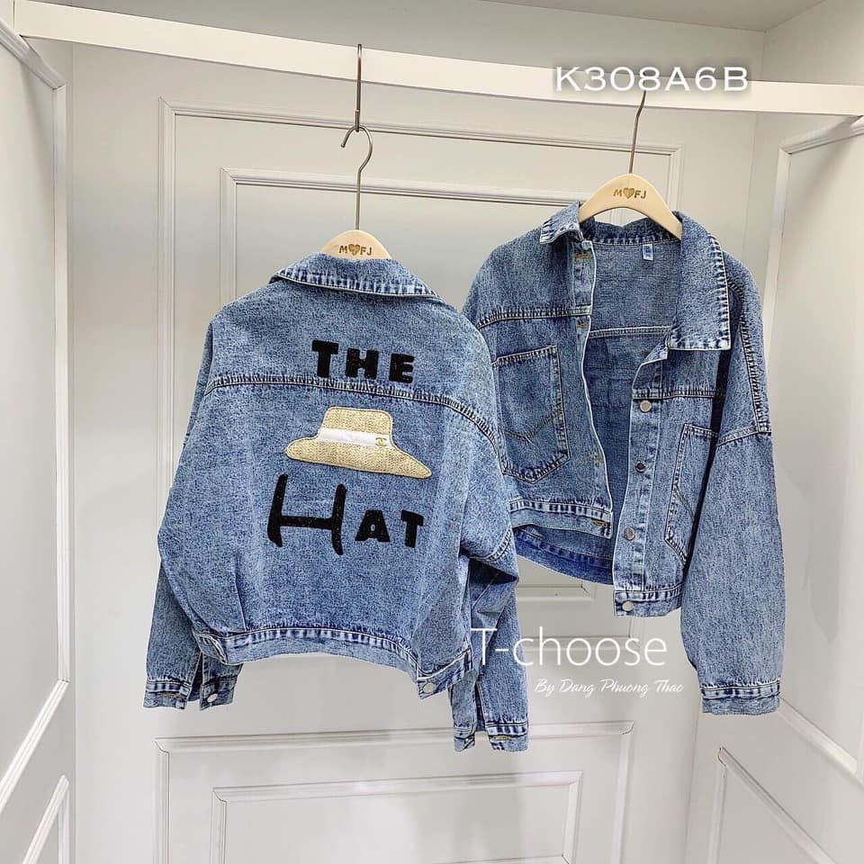 Áo khoác jean nữ bo lưng hàng đẹp mới về