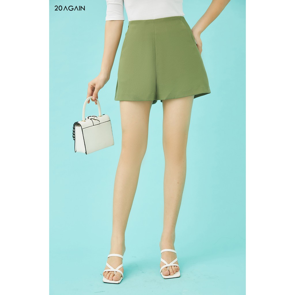 [Mã WABRAG99 giảm 10% đơn 99K] Quần Short Cạp Liền Khóa Sườn đơn giản, thoải mái 20AGAIN SVA1129 | BigBuy360 - bigbuy360.vn