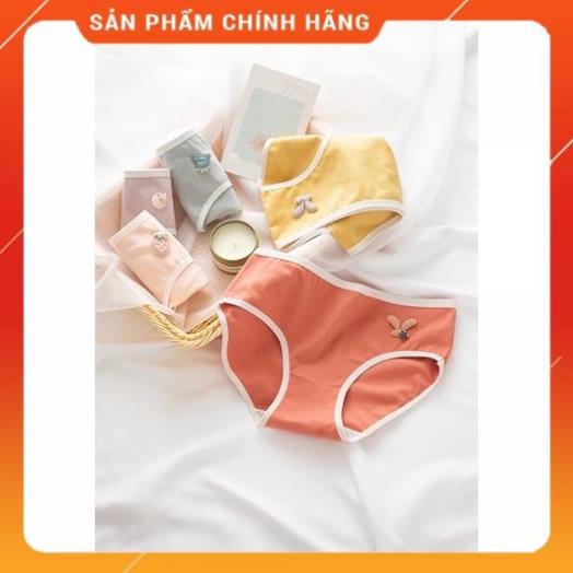 Quần Lót Nữ ❤️ Quần Lót Nữ Cotton Trơn Mềm Mại Tôn Dáng Phối icon Đáng Yêu A328