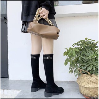 Boot lửng chất da lộn lót nỉ siêu mềm