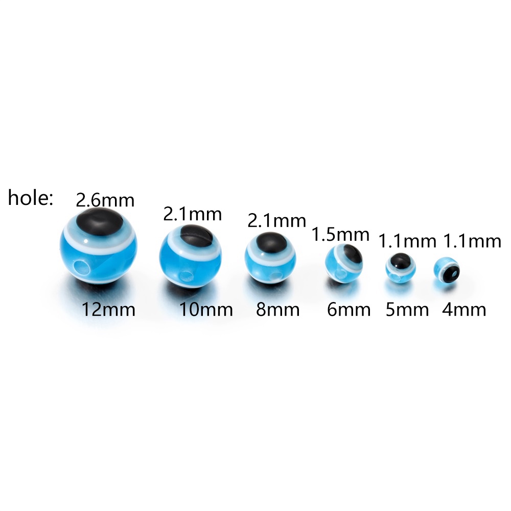 Bộ 50 Hạt Xâu Chuỗi Hình Mắt Quỷ Bằng Acrylic