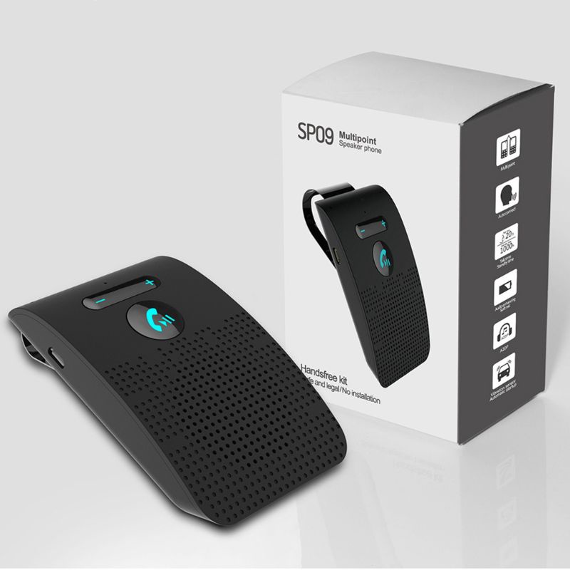 Bộ Điều Hợp Loa Bluetooth Không Dây Gắn Tấm Che Nắng Cho Xe Hơi