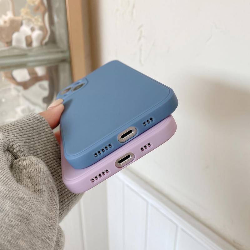 Ốp Điện Thoại TPU Silicone Mềm Màu Trơn Cho iPhone 13 14 Pro Max Plus iPhone14 iPhone13