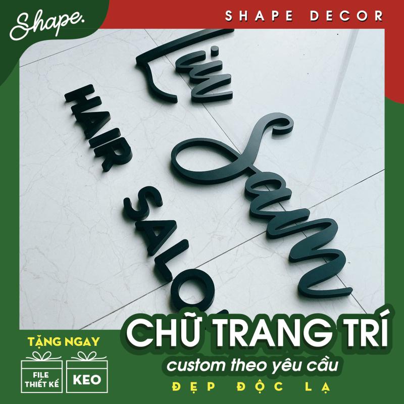 Chữ dán tường Nhận làm theo tên ảnh thật