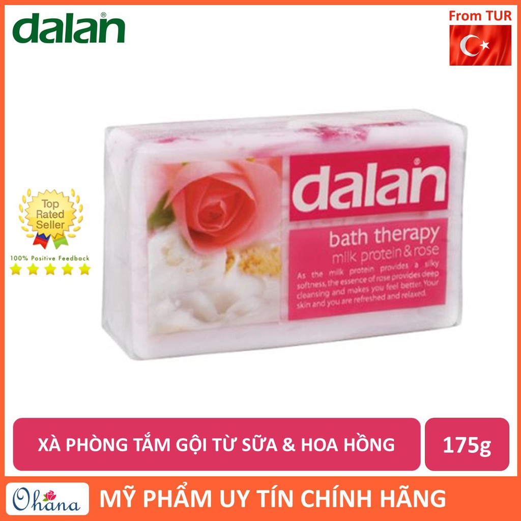 Xà Phòng Tắm Gội Dalan Từ Sữa Và Hoa Hồng Dalan Bath Therapy Soap Milk Protein &amp; Rose 175g