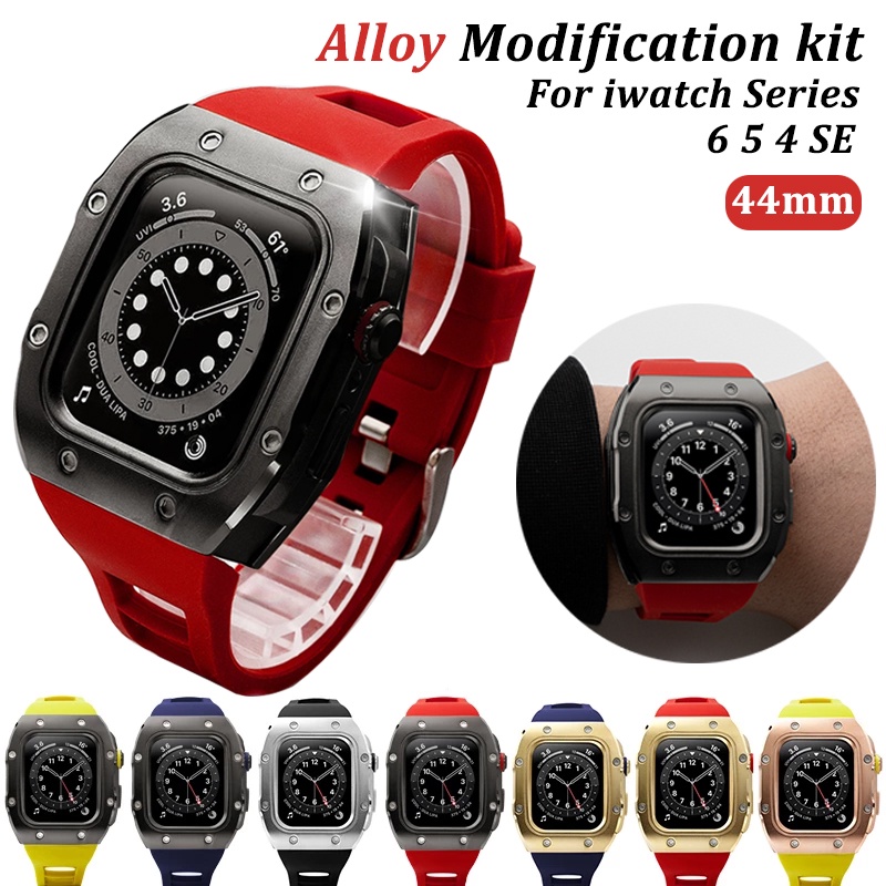 Ốp Hợp Kim Nhôm + Silicone 44Mm Cho Apple Watch 6 5 4
