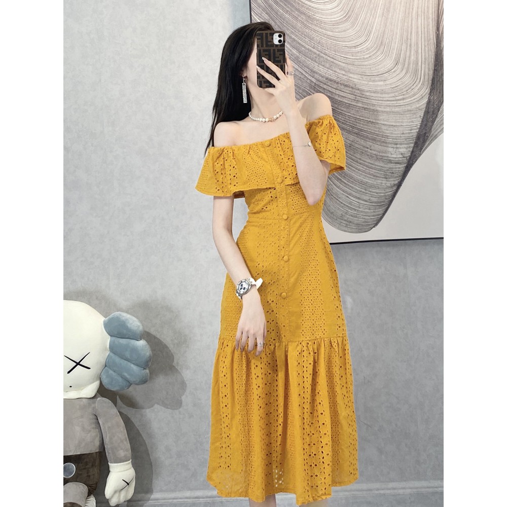 Váy đuôi cá nữ 💖FREESHIP💖 Đầm Đuôi cá  Họa Tiết đơn giản mặc trễ vai hay kéo lên đều được | BigBuy360 - bigbuy360.vn