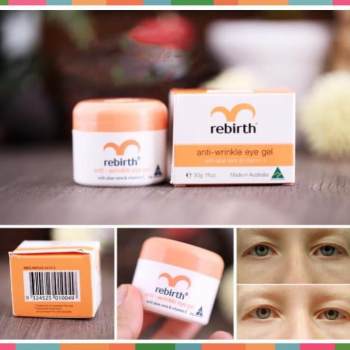 Gel dưỡng chống nhăn, chống thăm quầng mắt giàu Vitamin E Rebirth - 30ml - Úc | BigBuy360 - bigbuy360.vn