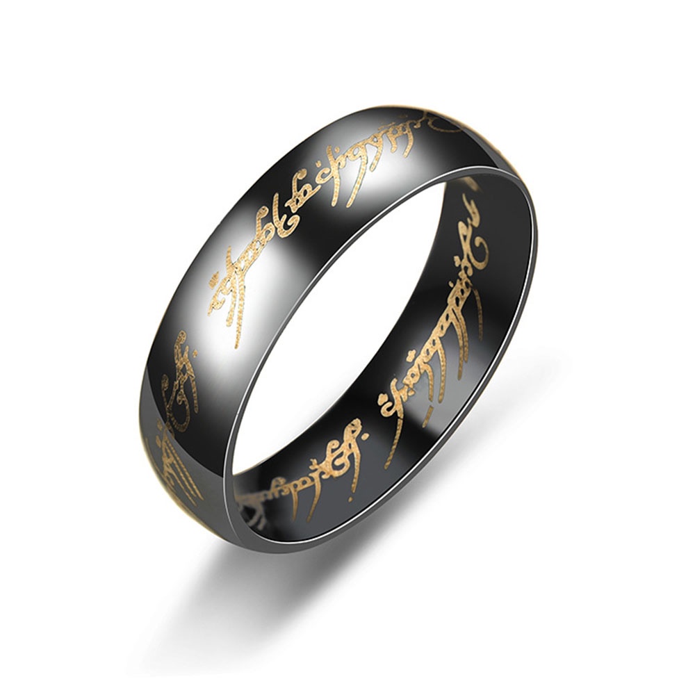 1 Nhẫn Thép Không Gỉ Khắc Chữ Lord Of The Rings Thời Trang Cho Nam Nữ