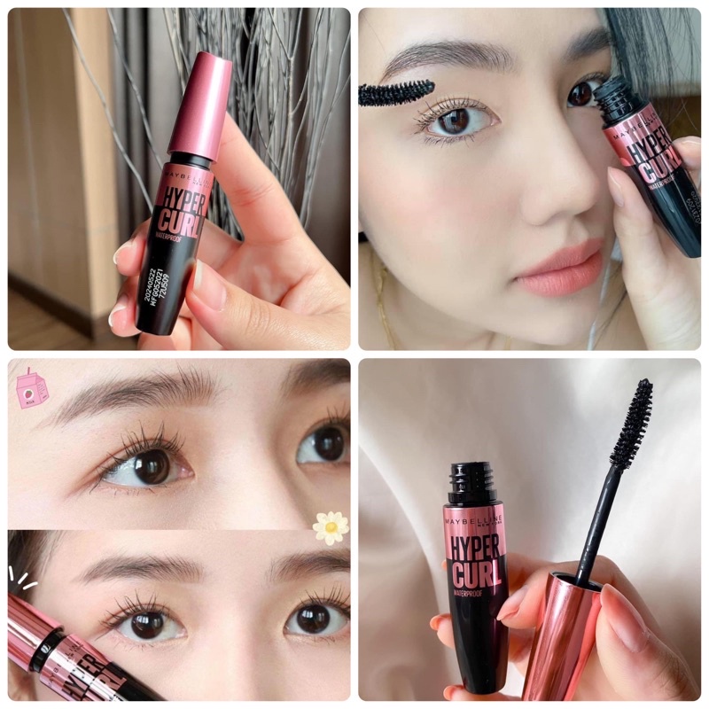 Mascara dưỡng mi, làm dày mi và cong mi Maybelline Hyper Curl không lem không trôi phiên bản Thái Lan